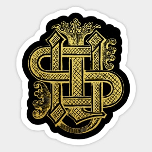 Victorian IHS Christogram Symbol Sticker